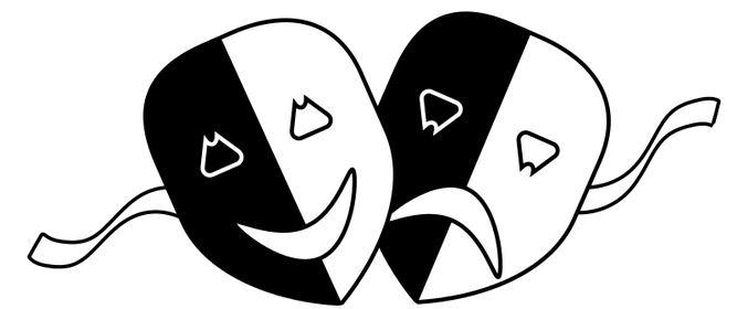 Theatre Masks. Source: Wikipedia Common, https://commons.wikimedia.org/wiki/File:Theatre_Masks_PNG.png