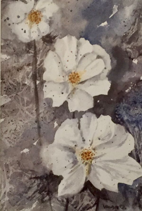 'Christmas Roses' by Vanda Outram, Barnsley u3a