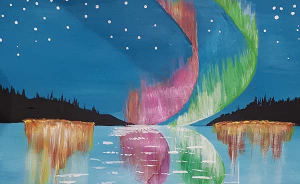 'Northern Lights' by Sarah Wiseman of Westbury u3a