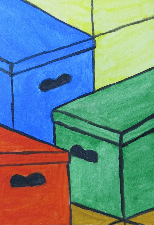 'Just Boxes' by Kathy Main, Llandudno u3a