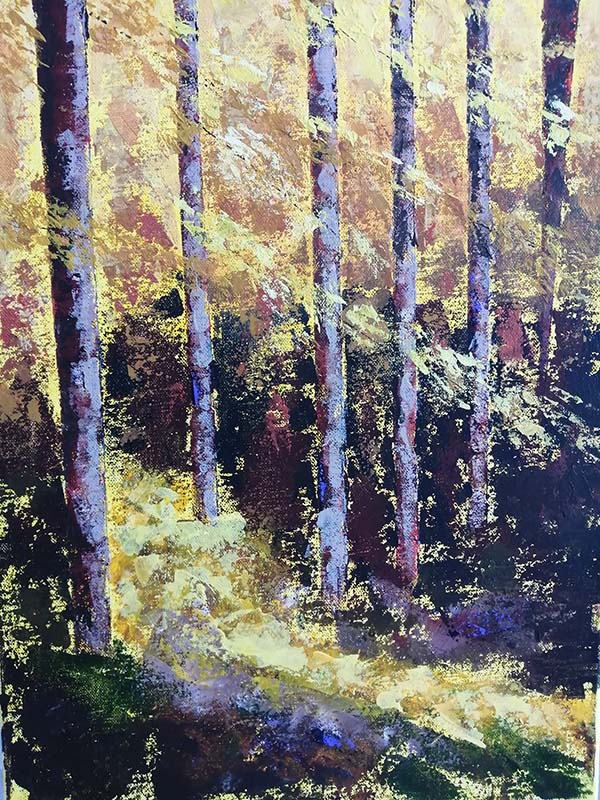 'Autumn Trees' by Sandra Foster of Belfast u3a