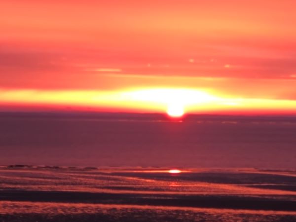 'Sunset at Old Hunstanton' by Lynne Staines of Plymouth u3a
