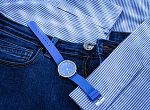 'Cool blue outfit for a summer day' by Joyce O'Neill of Warsop & District U3A