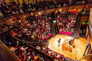 A crowded auditorium